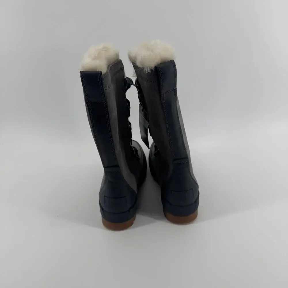 Sorel Tivoli IV Tall Waterproof Lace-Up Boots Womens 8 NEW Quarry Gray Winter